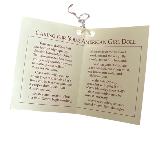 American Girl hairbrush, birthday crown, and hair care instructions - Picture 5 of 5